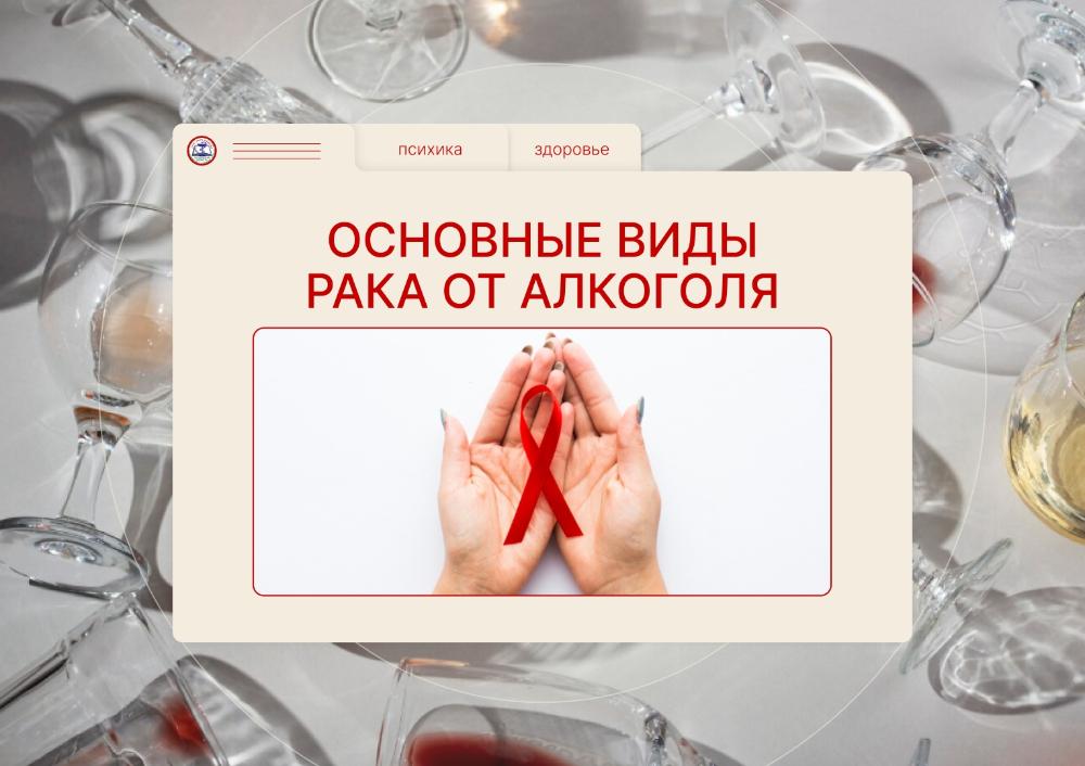 Основные виды рака от алкоголя